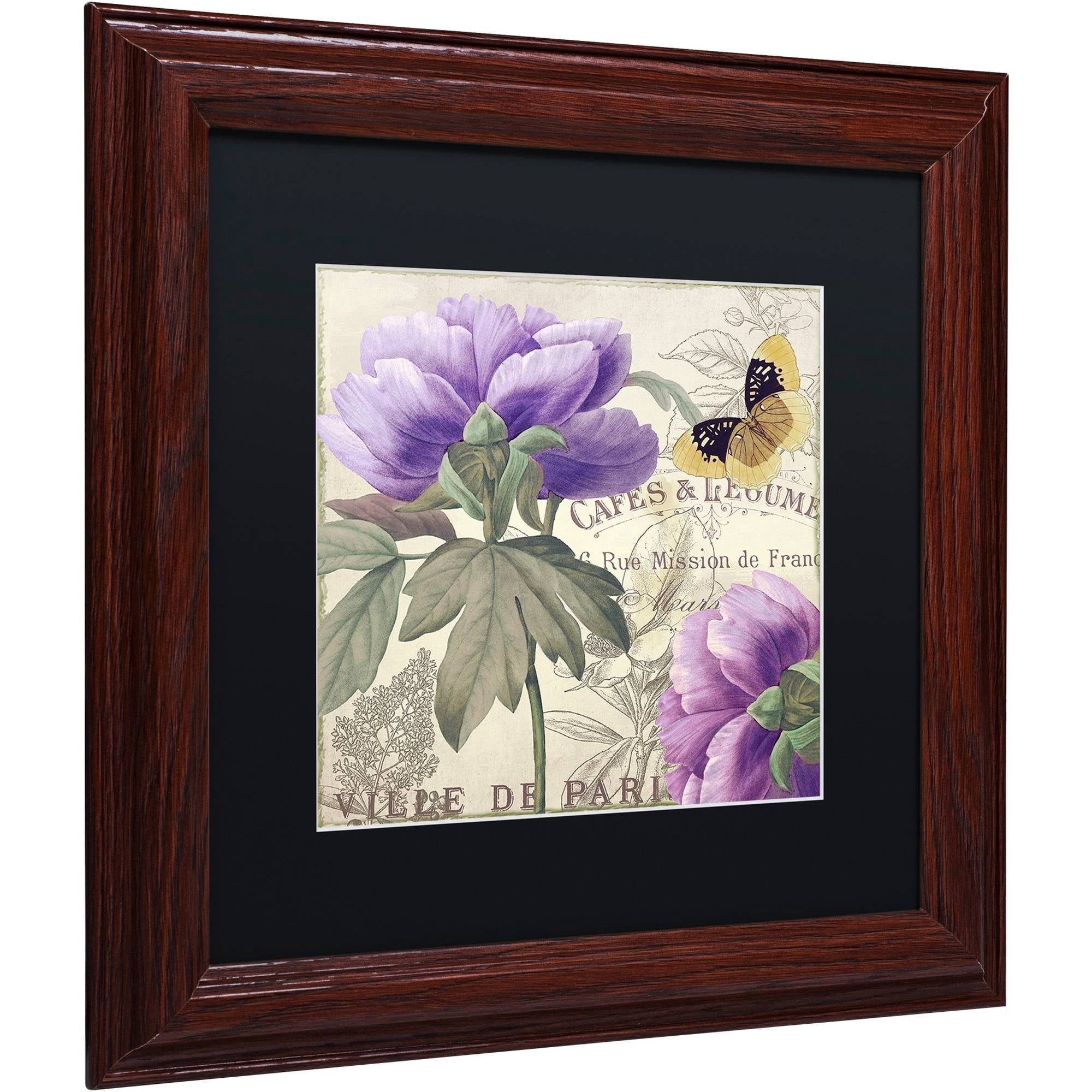 Trademark Fine Art "Petals of Paris IV" Canvas Art by Color Bakery Black Matte, Wood Frame