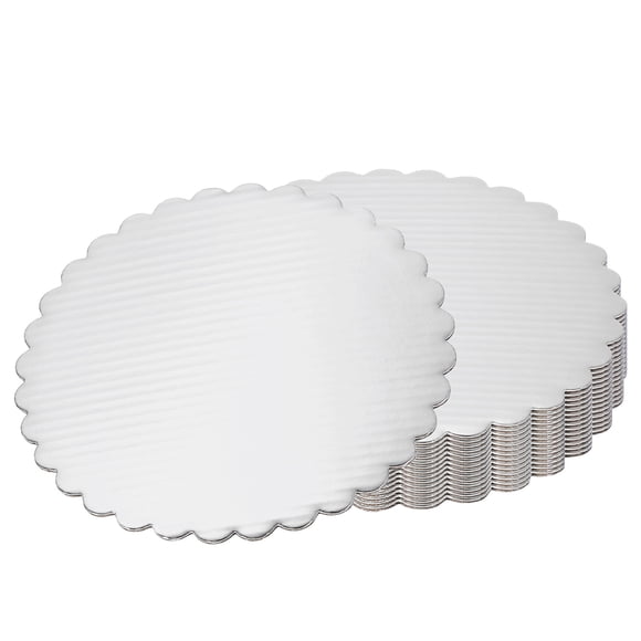 15pcs Cake Board Round, 6 inch Cake Circle Base Cake Plate Round Cardboard Base, Silver