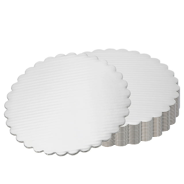 15pcs Cake Board Round, 6 inch Cake Circle Base Cake Plate Round Cardboard Base, Silver