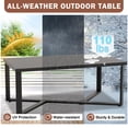 thumbnail image 6 of EAGLE PEAK Urban Slate Modern Outdoor Coffee Table, Weather-Resistant Steel Accent Patio Table, 6 of 8