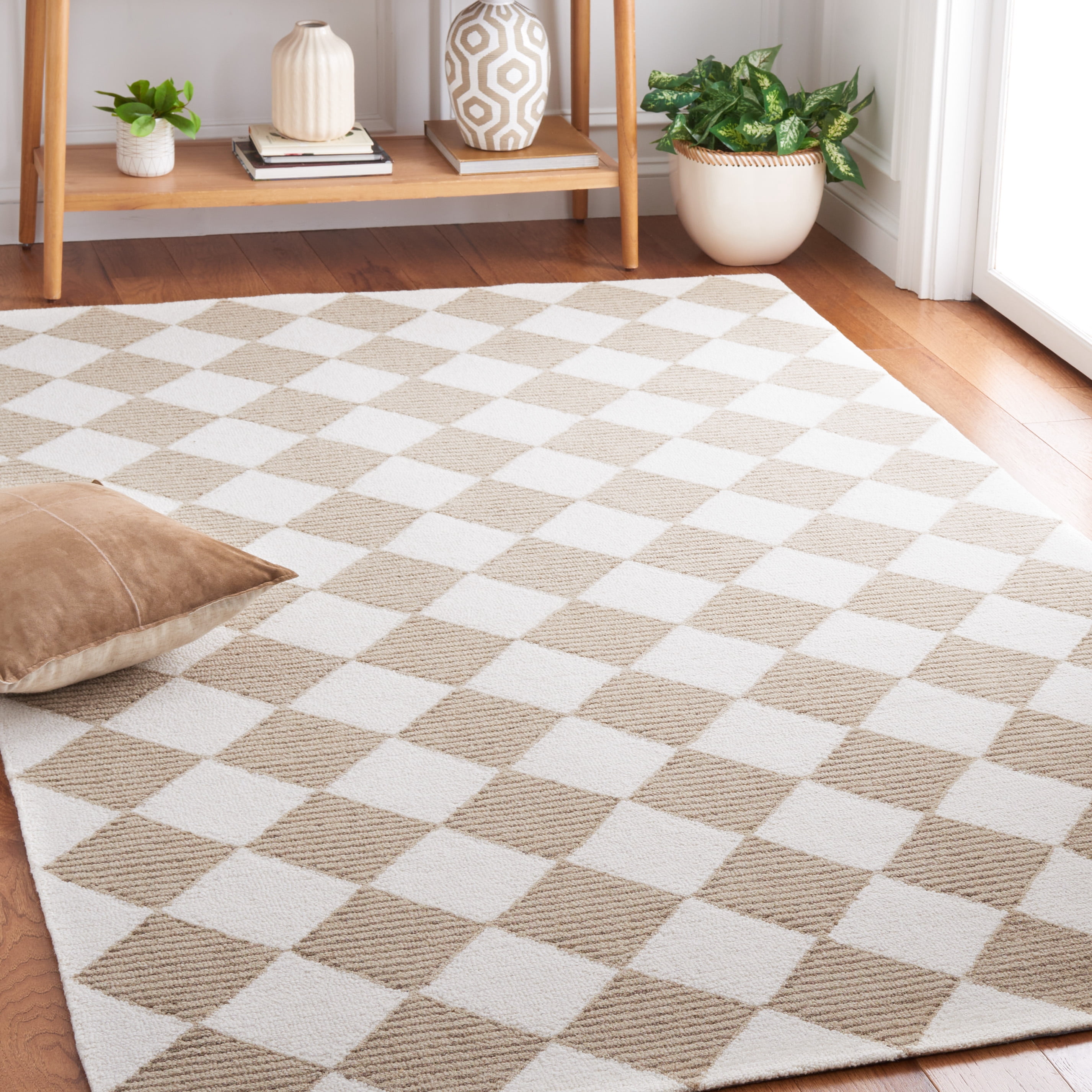 SAFAVIEH Martha Stewart Micro Loop Area Rug, Natural/Beige, 4' x 6'