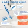 thumbnail image 4 of Denture Brush, 4 Pieces Small Toothbrush for Dentures, Multi-Layered Bristles Ergonomic Rubber Handle for False Teeth Cleaning, 4 of 7