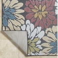 thumbnail image 4 of BoutiqueRugs Minga Coastal Contemporary Floral Area Rug - Modern Patterned Colorful Carpet for Porch, Patio, Living Room - Outdoor Safe - Charcoal, Red, Blue - 5'3" x 7' (5x7), 4 of 6