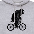 thumbnail image 3 of Instant Message - Bear On Bike - Men's Pullover Hooded Fleece Sweatshirt, 3 of 6