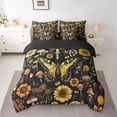 thumbnail image 2 of Feelyou 3D Butterfly Animal Bedding Comforter Set 7 Pieces, Rustic Groovy Floral Full Bedding Set, Farmhouse Botanical Plant Reversible Fitted Sheet Flat Sheet, Lightweight Room Decor, 2 of 8