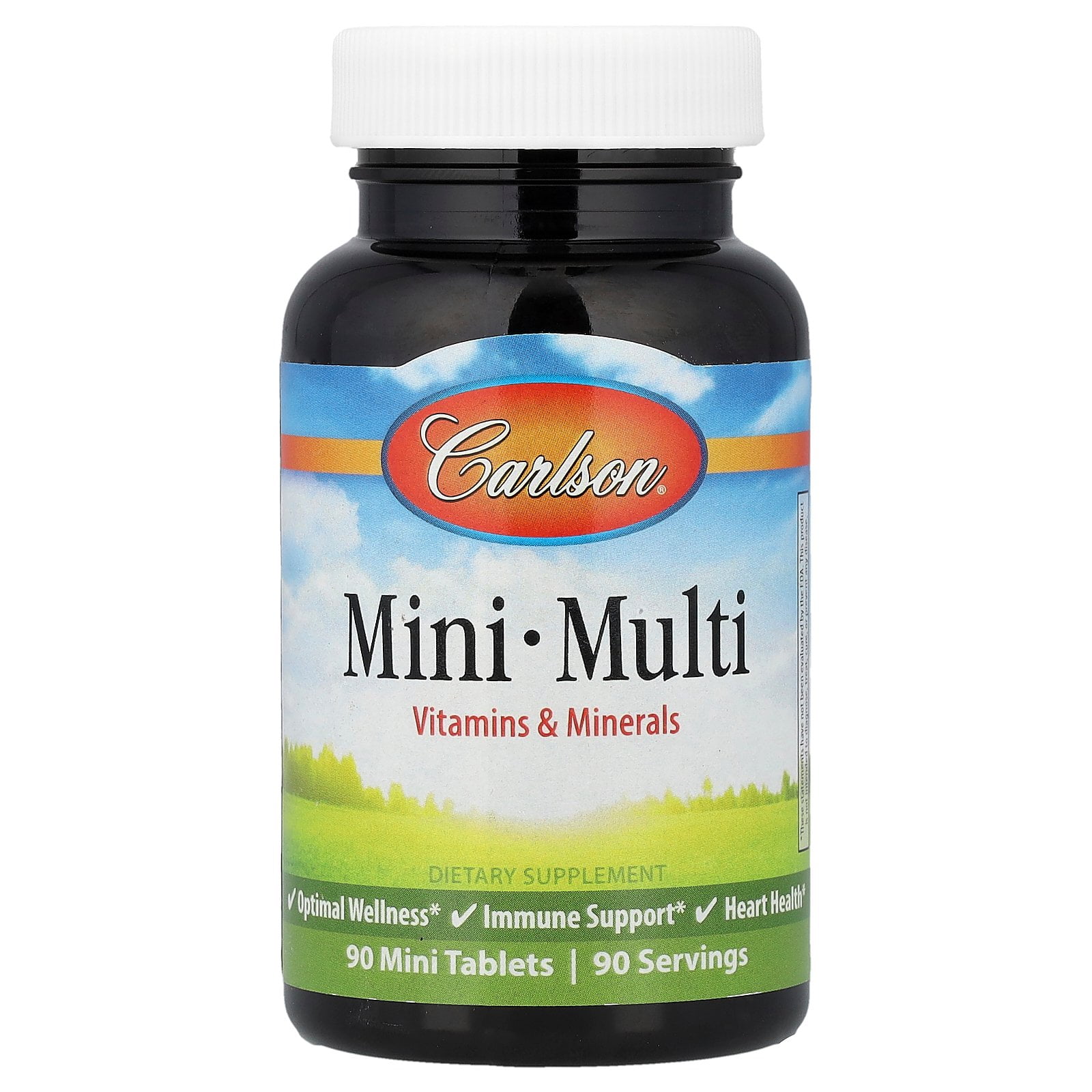 Carlson - Mini-Multi, Vitamins Minerals, Immune Support Heart Health, Optimal Wellness, 90 mini tablets.