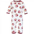 thumbnail image 3 of Hudson Baby Infant Girl Premium Quilted Coveralls, Autumn Rose, 18-24 Months, 3 of 4