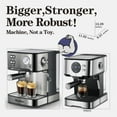 thumbnail image 2 of 11.22×9.25×10.63 Inch 20 Bar Espresso Machine, Single Double Shot & Pressure Display, Stainless Steel Coffee Maker with Milk Frother ESE Pod Compatible for Home Kitchen, 2 of 7