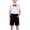 White, variant on Boys White Dress Shirt Shorts Set 3-Piece Cotton Formal Suit with Bow Tie for Wedding Church School Uniform,Size 3 T