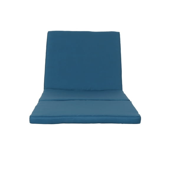 Blue Outdoor Patio Seat Cushion - Waterproof, 78.87in.d X 25.94in.w 1.96in.h, 100% , No Assembly Required Waterproof Garden Chair Cushion, 78.87"x25.94"x1.96",