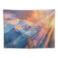 thumbnail image 5 of Nawypu  Mountain Tapestry, Mountain View with Colorful Winter Sunrise on The Top Nature Art, Wall Hanging for Bedroom Living Room Dorm Decor, White Blue Yellow, 5 of 6