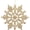 Gold, variant on Blue Glitter Snowflake Plastic Christmas Decorative Accent Ornaments, 24 Count (4")