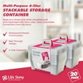 thumbnail image 2 of Life Story 5.7 L Clear Shoe & Closet Storage Box Stacking Container, 20 Boxes, 2 of 10