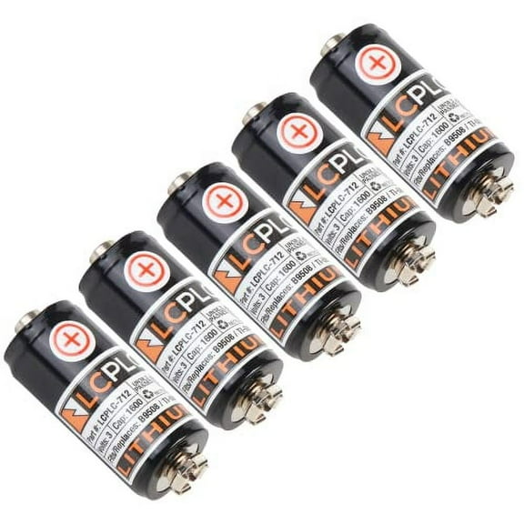 LCPLC-712 PLC Replacement Batteries - 3-Volt Lithium Manganese Dioxide Batteries for B9508, 5431386, 2459154-0002 - Non-Rechargeable 1200mAh 3V Lithium Battery for Programable Logic Controllers