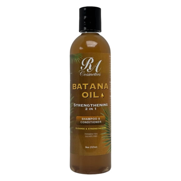 RA COSMETICS Batana Oil Champú y acondicionador fortalecedor 2 en 1 - Promueve el crecimiento del cabello Reduce el adelgazamiento del cabello Hidrata y repara el cabello seco dañado - Cuidado natural