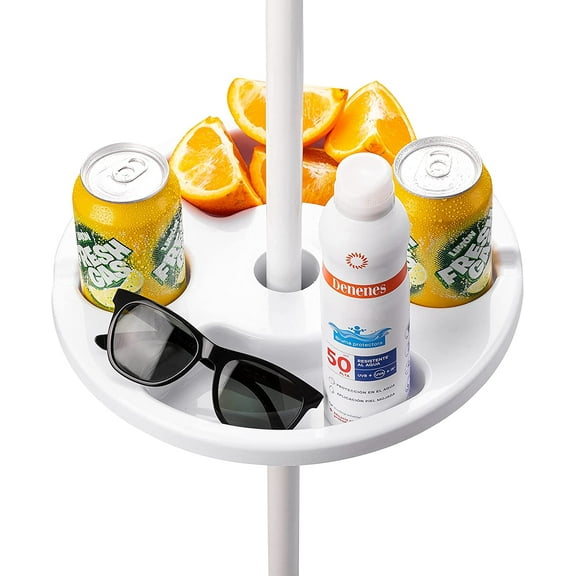 Zone Tech Umbrella Table Tray with Cup Holders & Snacks Compartments Outdoor