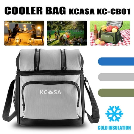 Camping Cool Box - KCASA KC-CB01 12-can Cold Isolation Soft Cooler Bag Travel Picnic Beach Camping Food Lunch Container Bag With Hard Liner