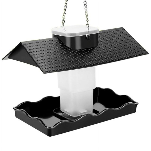 Comedero para Pájaros de Interior y Exterior, Comedero para Pájaros de Gran Capacidad, Decoración para Jardín y Patio, Comedero Retráctil para Pájaros