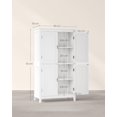 thumbnail image 4 of VASAGLE Mueble de Baño, Armario de Baño, Armario de Cocina, con 4 Puertas, Estantes Ajustables, 30 x 60 x 110 cm, Blanco MBBC552P31, 4 of 8