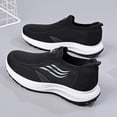 thumbnail image 5 of XIMIN Men's Low Top Flying Woven Slip On Sneakers Arch Support Orthotic Shoes Lightweight Casual Outdoor Shoes Comfortable Breathable Sport Shoes, 5 of 7