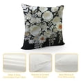 thumbnail image 4 of Creowell  White Sping Floral&nbsp;Throw Pillow Covers,Black Winter Decorative Pillow Covers Digital Printing Blended Fabric for Couch Sofa Bed Invisible Zipper, 4 of 5