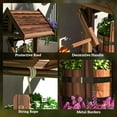 thumbnail image 6 of YYAo Wood Wishing Well for Outside with Hanging Bucket, Wishing Well Planter with Drain Hole for Garden Patio, Carbonized, 6 of 11