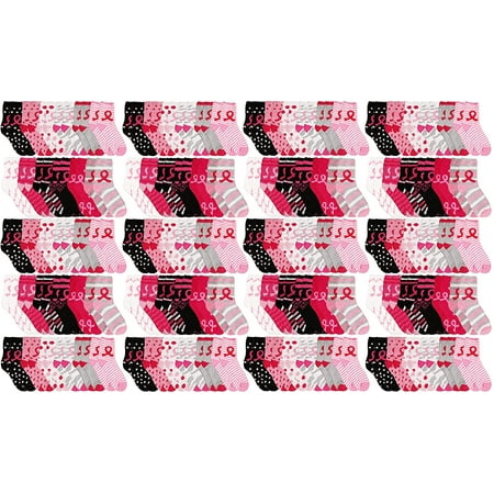 

Yacht & Smith Womens Wholesale Bulk Warm And Cozy Fuzzy Socks Colorful Winter Sock (120 Pairs Pink Breast Cancer Awareness)