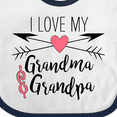 thumbnail image 4 of Inktastic I Love My Grandma and Grandpa Heart and Arrows Boys or Girls Baby Bib, 4 of 4