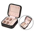 thumbnail image 4 of Pequeño Organizador de joyas perfecl Estuche de Almacenamiento Impermeable Negro brillante 10x10x5CM, 4 of 6