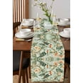 thumbnail image 2 of Hokiten Table Runners 48 Inches Long Dress Scarves, Flower Bird Farmhouse Kitchen/Dining Table Runner, Short Coffee Tablerunners, Pink Flower Green Palm Leaves Watercolor 13x48 Inch, 2 of 7
