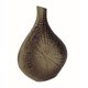 thumbnail image 1 of Zelo Jarrón Decorativo De 11 Pulgadas, Diseño Palmeado De Aluminio, Cuello De Botella Dorado, 1 of 3