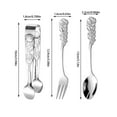 thumbnail image 4 of Spoons And forks Set Stainless Steel Rose-colored Ice Scoop and Fork Set, Vintage Pattern, Coffee Spoon, Clip, Dessert Fork, 4 of 5