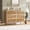 Natural, variant on GAOMON Rattan 6 Dresser for Bedroom, Mid Century 6 Drawer Dressers, Wooden Dresser Chest of Drawers, White Modern Closet Boho Dressers Storage Cabinet, for Living Room Hallway Entryway,Natural