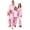 Pink, variant on Fgnfyis Family Christmas Pajamas Matching Sets Solid Satin Long Sleeve Button Down Two Piece Pajamas Set Tops Pants Soft Sleepwear Nightwear
