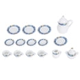 thumbnail image 2 of 15pcs Tea Cup Set Miniature Porcelain Flower Dollhouse Kitchen Decor Collection with Brilliant Simulation for Tea Lovers, 2 of 7