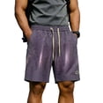 thumbnail image 4 of Hurxie Mens Hiking Shorts Quick Dry Lightweight 3 Zipper Pockets Summer Workout Gym Athletic Running Shorts Men Purple,4XL, 4 of 5