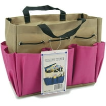 Allary Project Tote 9-1/2 Inch by 8-1/2 Inch by 5 Inch, Pink/Khaki