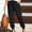 Black, variant on ZANZEA Women Elastic Waist Pockets Casual Cargo Pants Baggy Trousers
