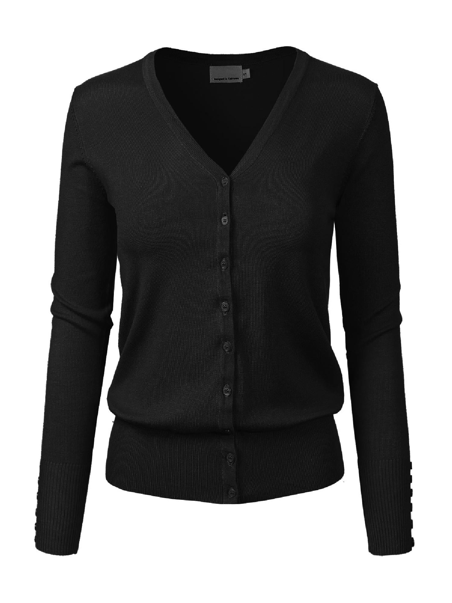 Black Button Down Sweaters