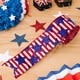 thumbnail image 4 of 2 Piezas Cinta Patriótica 4 de Julio Estrellas y Rayas Cinta de Borde con Alambre de Arpillera Cinta Decorativa Roja Blanca Azul para Envolver Regalos del Día de la Independencia Corona de Bricolaje, 4 of 6