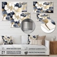 thumbnail image 4 of Designart "Hydrangea Blooms Heaven in White and Gold II" Floral Metal Wall Art Prints, 4 of 5