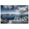 thumbnail image 1 of Great BIG Canvas | "Sunset and church on Oia, Santorini, Greece" Art Print - 36x24, 1 of 4