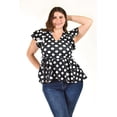 thumbnail image 1 of Blusa de lunares Roman Fashion /Tallas Extras, 1869 (Negro puntos) negro 42, 1 of 7