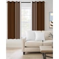 thumbnail image 2 of Brown White Stripe Kitchen Curtains Modern Rustic Vertical Striped Cafe Short Curtains for Bathroom Blackout Window Curtain Grommet Small Window Treatment Drapes for Bedroom Living Room 27.5"x39"x2, 2 of 9