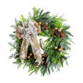 thumbnail image 2 of Christmas Wreath with Bow and Bell Garland for Centerpieces Outdoor Holiday Sunnimix corona con campana, 2 of 8