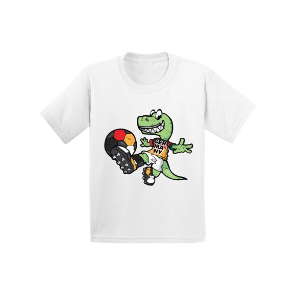 Awkward Styles Germany Football Shirt for Kids Dinosaur Soccer Toddler Shirt