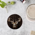 thumbnail image 4 of BaHomeck Drink Coasters Set of 4 with Holder buck deer with large antlers hanging on the wall Water Absorbent Ceramic Coasters Tabletop Protection,Suitable for Various Cup ,Home Decor, 4 of 4