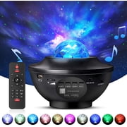 Starry Night Light for Bedroom, Galaxy Projector, Cloud Nebula LED Ocean Wave Projector and Bluetooth Speaker as Gift, Decoration, Birthday Party, Wedding, Bedroom, Living Room