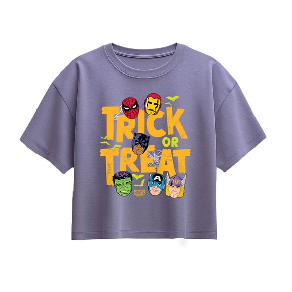 Marvel - Mask Halloween - Youth Girls Boxy T-Shirt