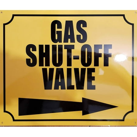 

Gas Shut Off Valve with Right Arrow Sign (Aluminium Yellow Background 10X12 inch) (ref-2201)